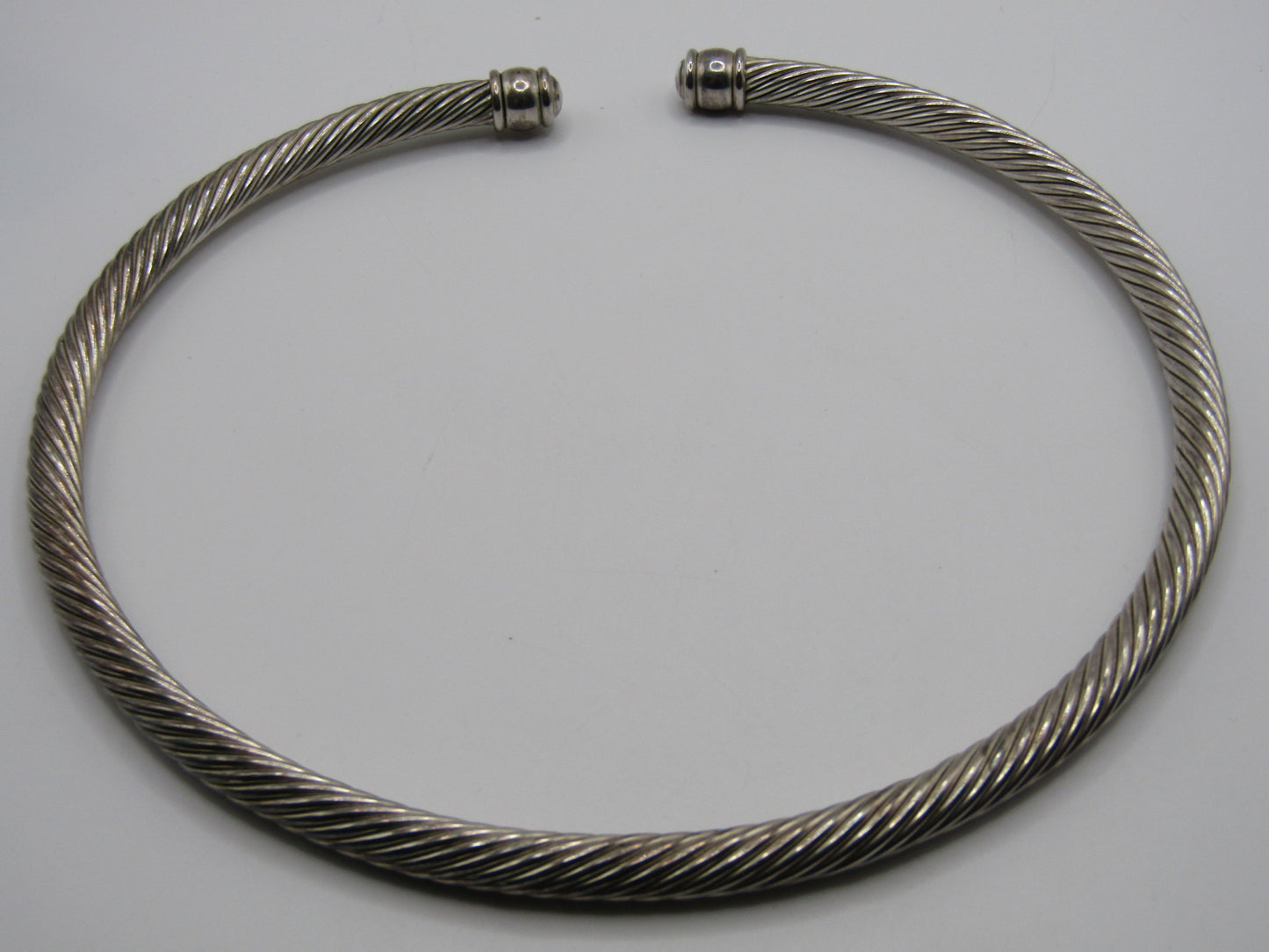 15" Silver Plated Rope Choker Necklace