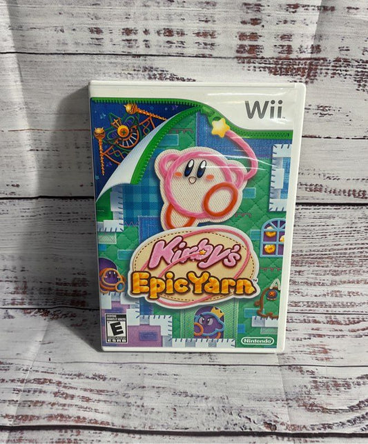 Kirby's Epic Yarn (Nintendo Wii, 2010) with Manual