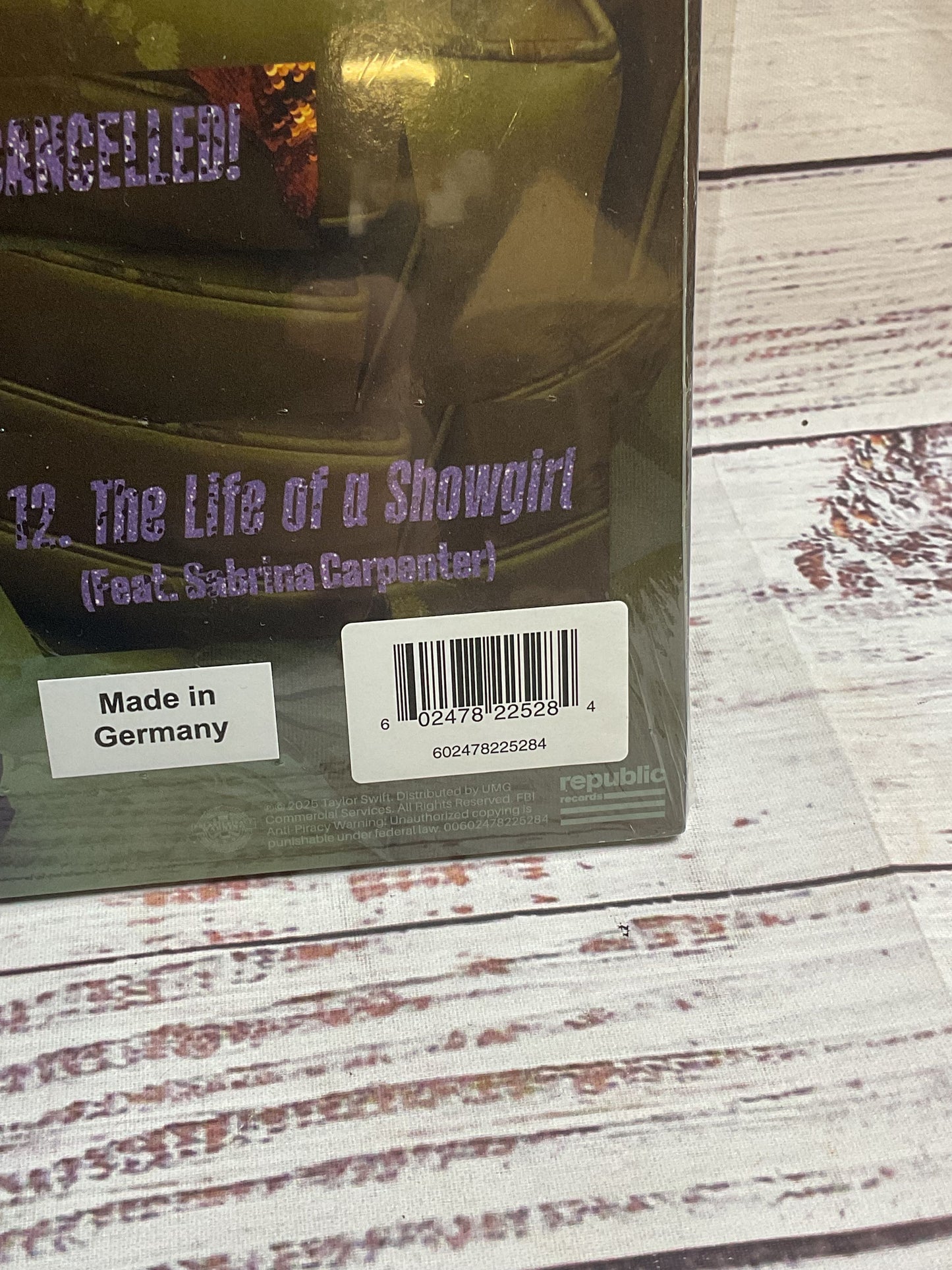 Taylor Swift The Life Of A Showgirl Vinyl Record Violet Shimmer Edition SEALED