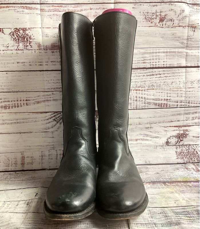 Calleen Cordero Leather Metal Detail Boots Black 8.5