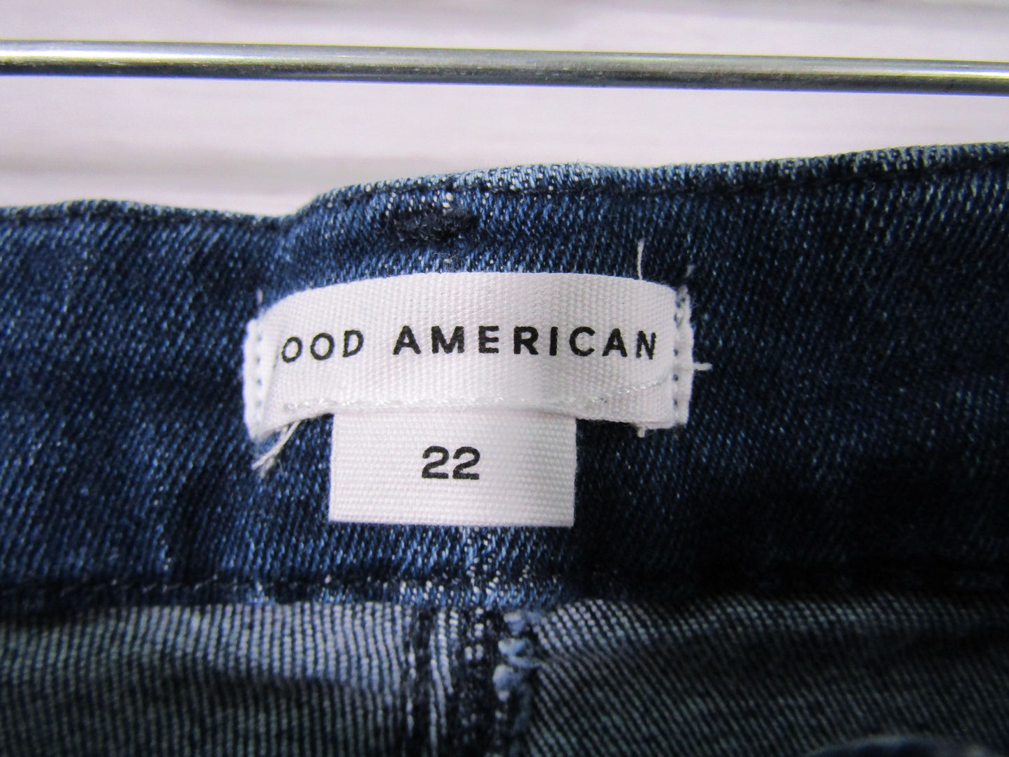 Good American Good Waist Women's Blue High Rise Skinny Jeans Size 22