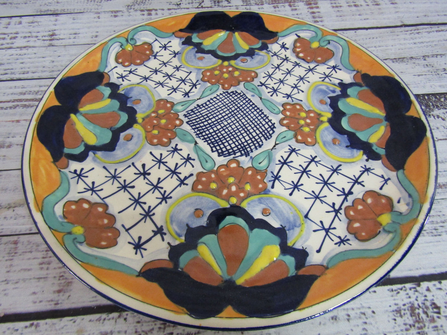 Novica Zacatlan Sunflower by Pedro Tecayehuatl Handcrafted Plate