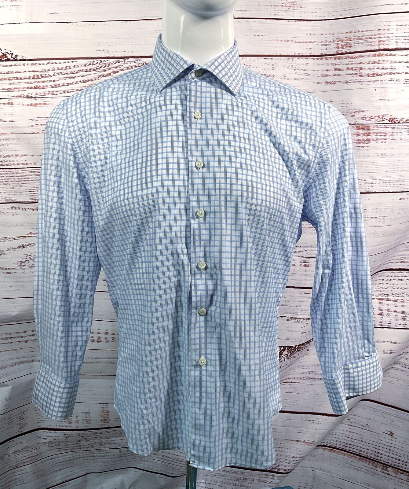 Liberty Shirt Co Checkered 3/4 Sleeve Shirt Blue