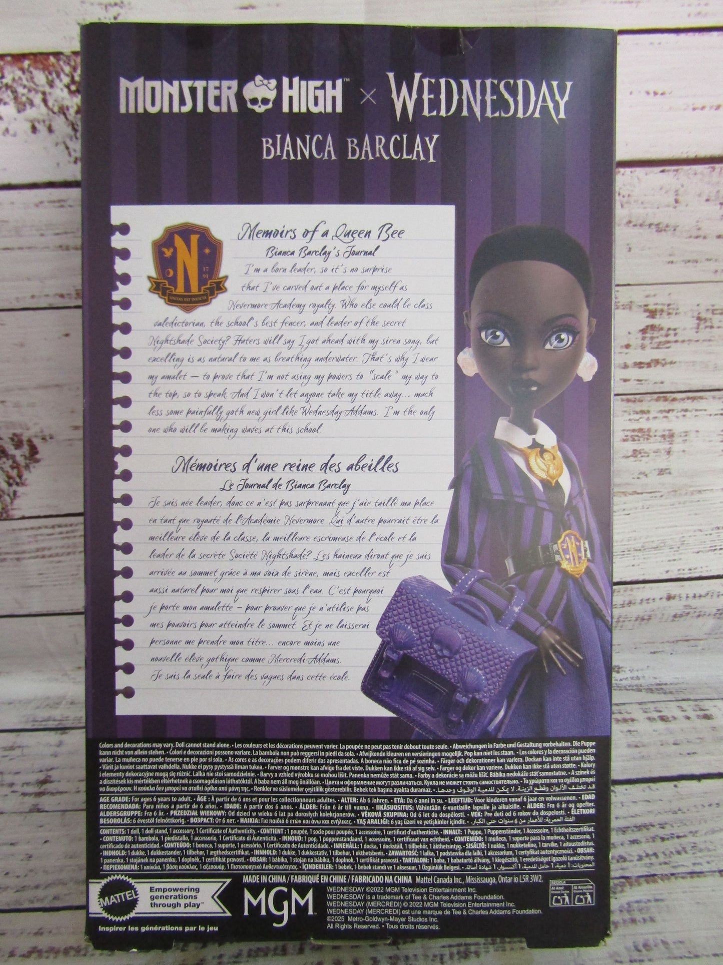 Mattel Monster High x Wednesday Bianca Barclay Doll 194735288878