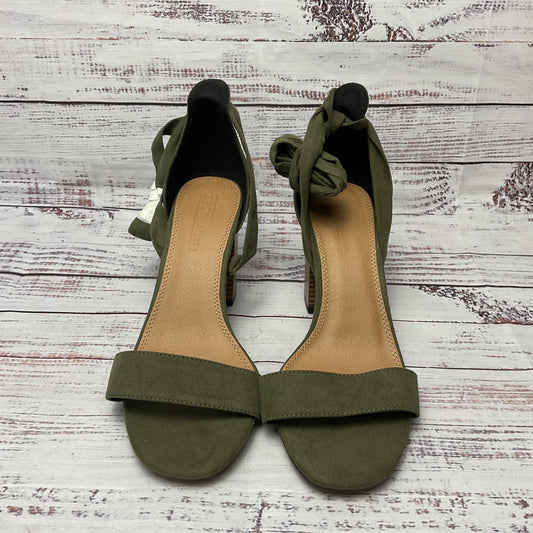 Asos Green Leg Tie Heel Sandal Shoe Women Size 5