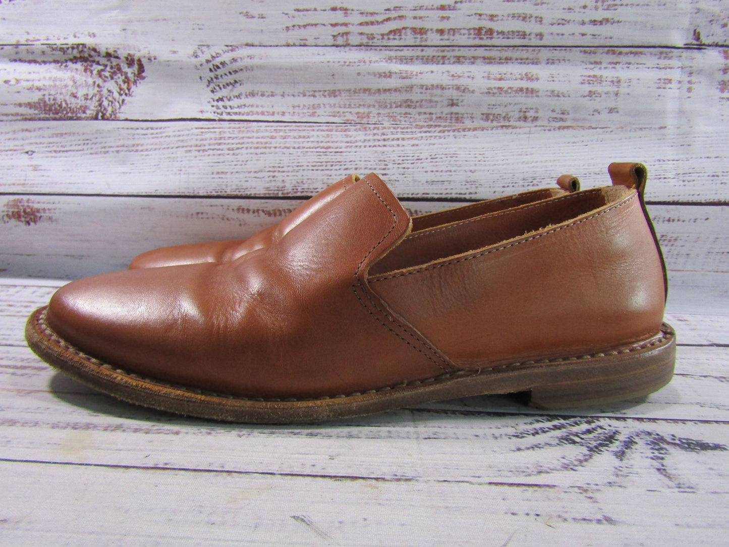 Astroflex Patnoflex Men's Tan Leather Loafers Size 8 H Made in Italy