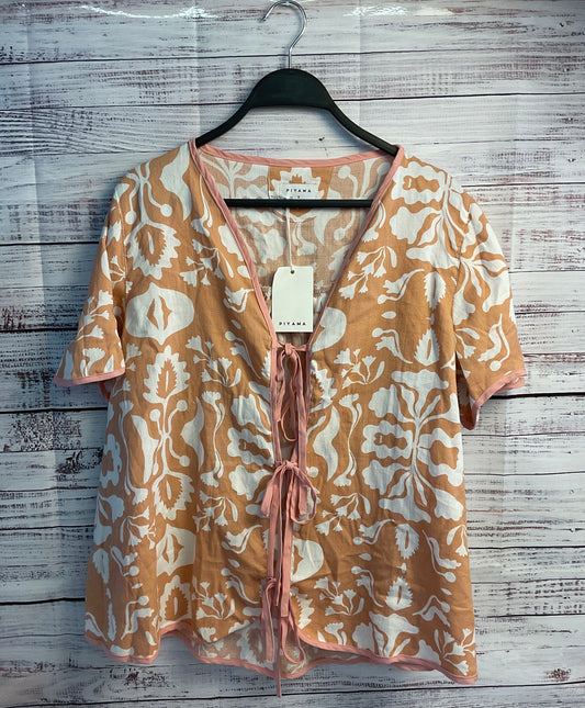 Piyama Bianca Tie Sleep Top, Dusty Coral- Size Small, NWT