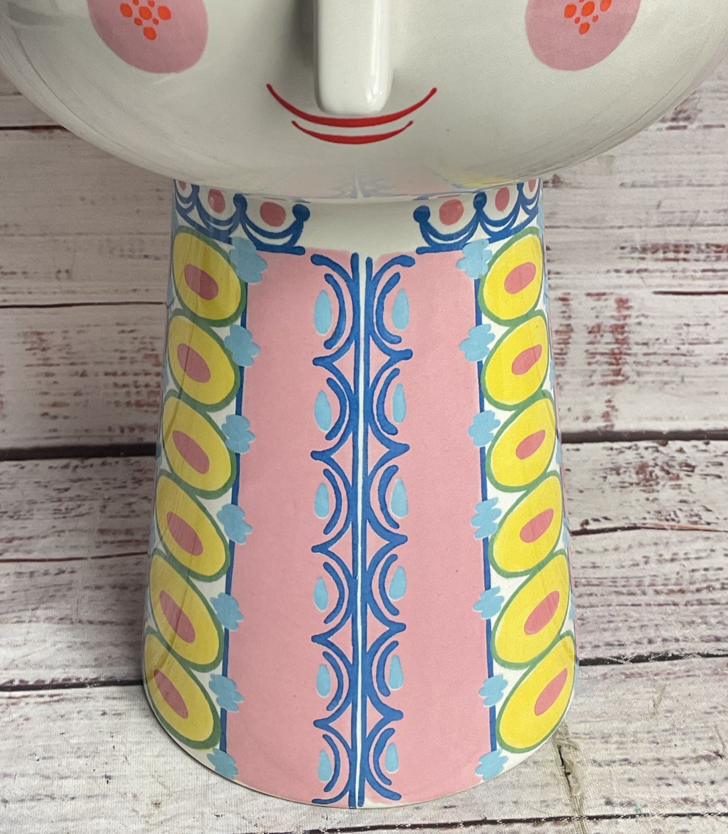 Bjørn Wiinblad Eva Glazed Porcelain 9" Vase Multicolor