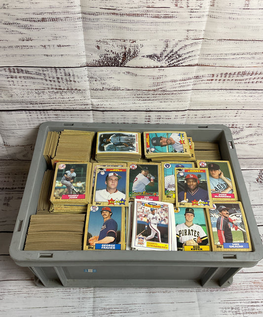VTG LOT Hundreds Of 1987 Topps Baseball Cards AS IS Featuring Icons of the Era
