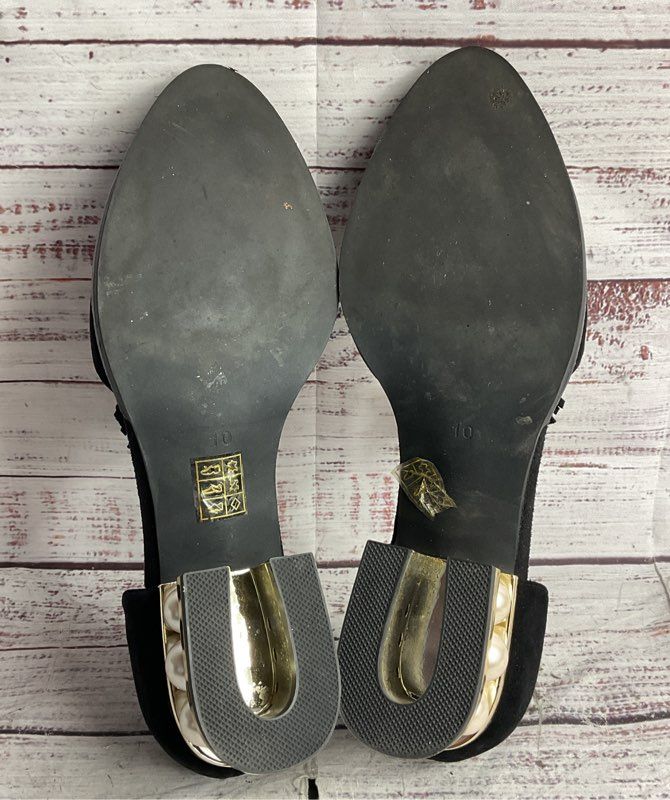 Jeffrey Campbell Suede Civil Block Heel Loafers Black 10