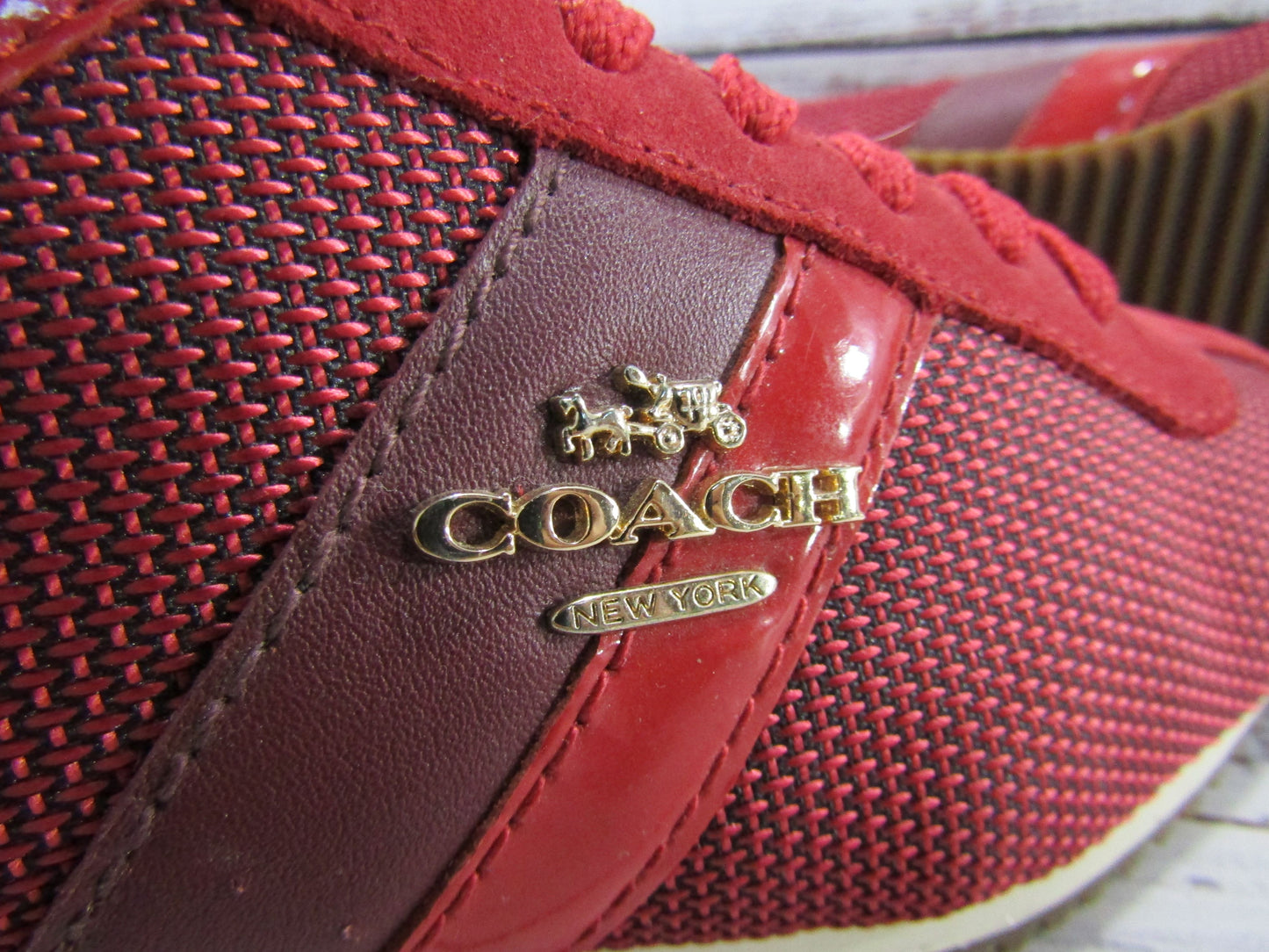 Coach Ivy Women's Red Fashion Sneakers Size 5
