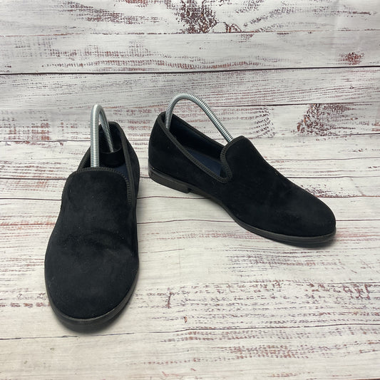 Duke + Dexter Black Velour Velvet Loafer Dress Shoe Men Size 7UK 8US