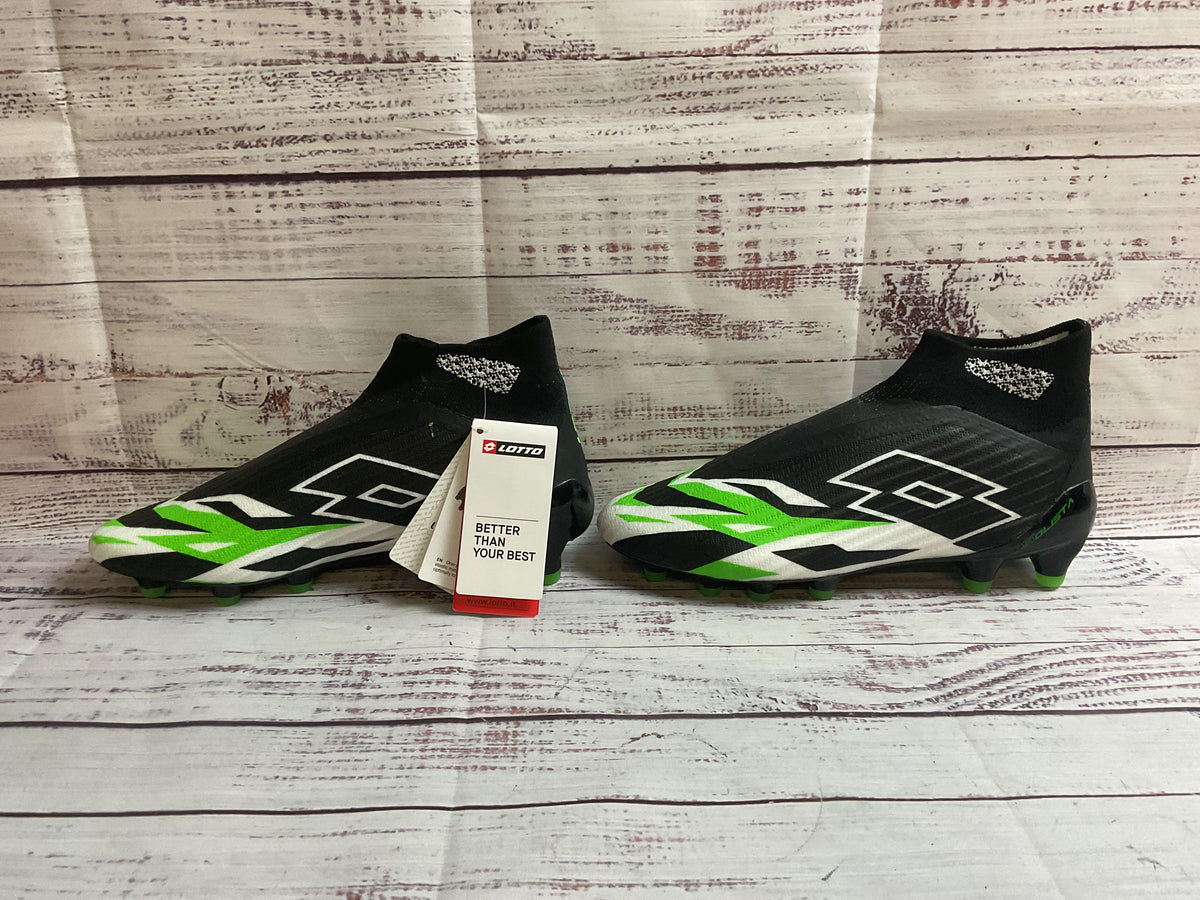 Lotto Solista 100 VI Gravity FG Black Cleats Athletic Shoe Men 6 NIB