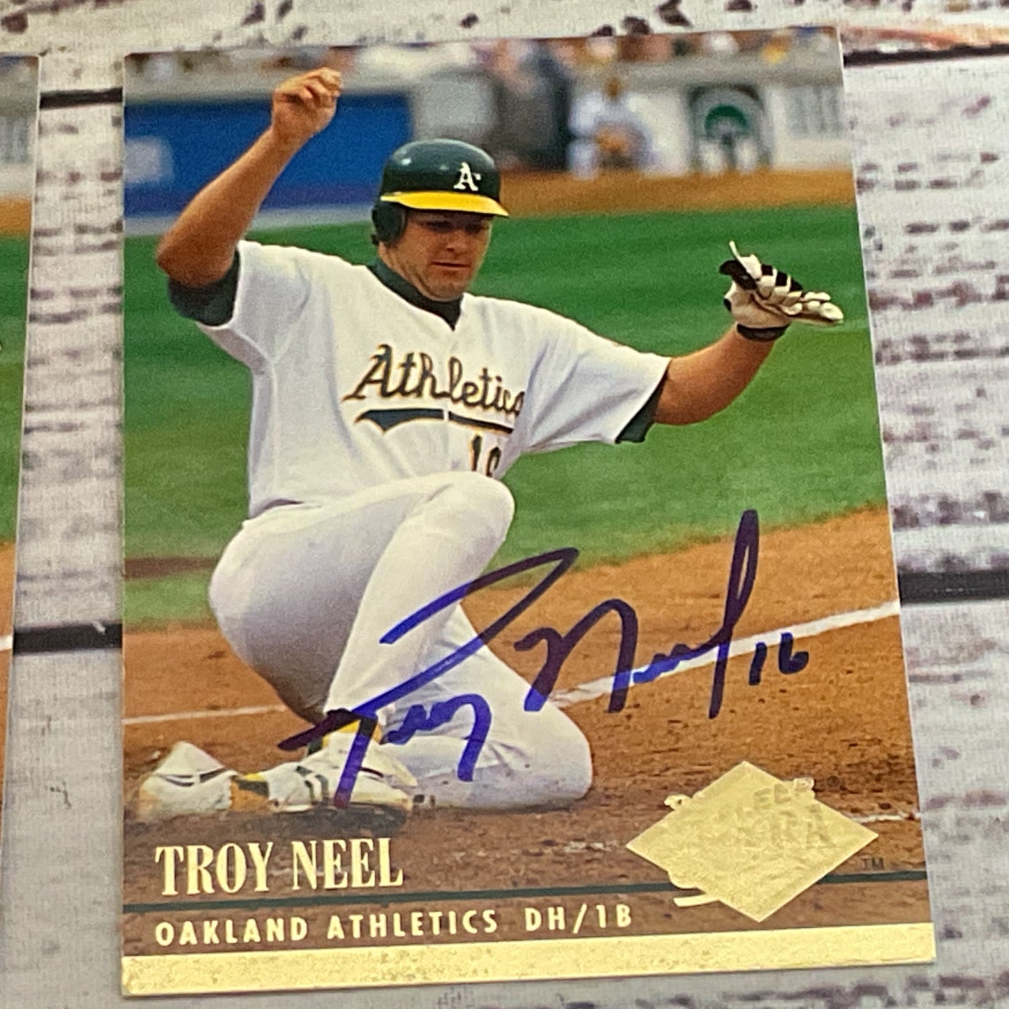 Signed MLB TROY NEEL Photograph And 94 Ultra Fleer Cards (1 Card Signed)