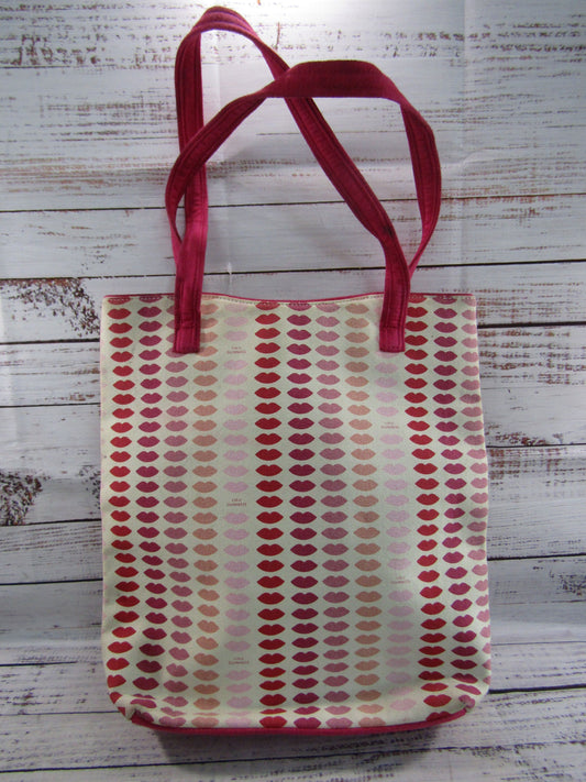 Lulu Guinness Women's Kiss Lip Print Canvas Tote Bag
