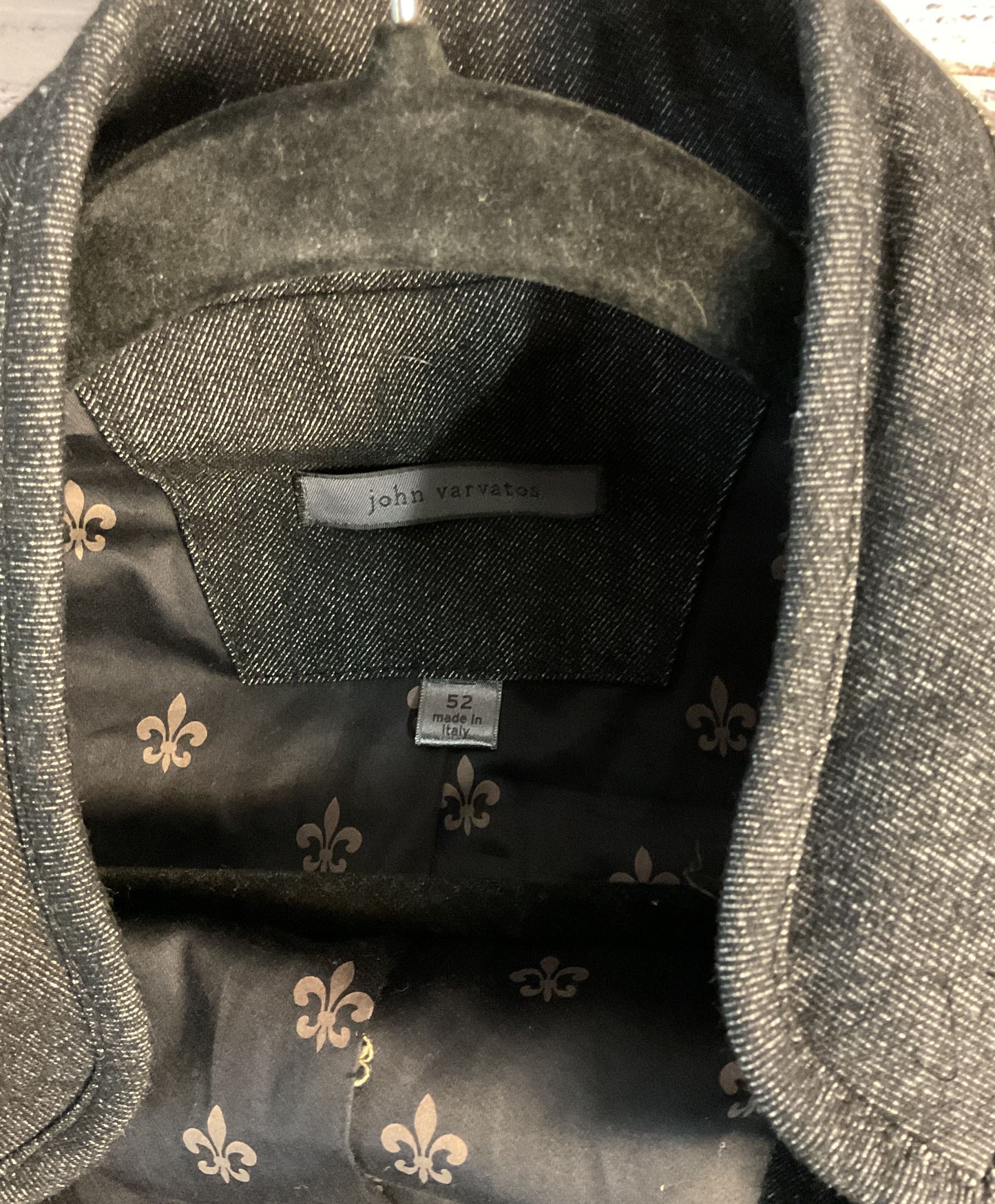 NWOT Men's John Varvatos Black Wool Blend Jacket Size 52 US Size 42