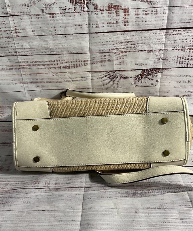 Frye & Co Beige Woven Satchel Shoulder Bag Women's
