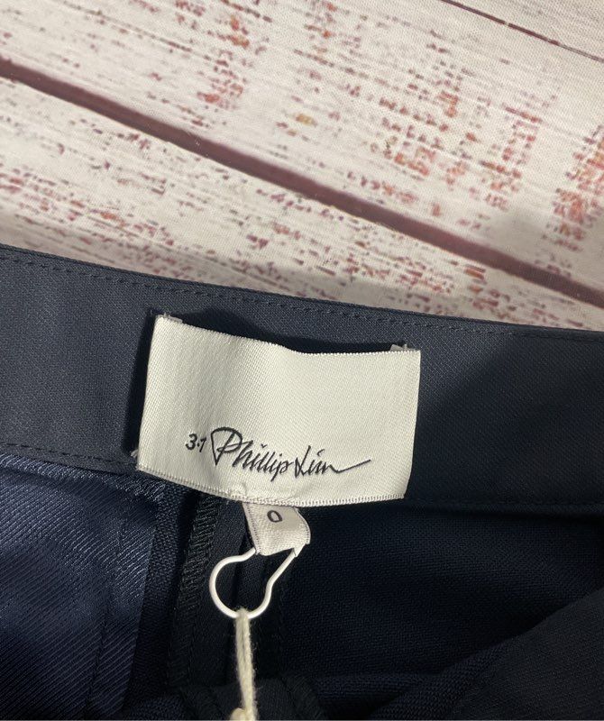 NWT 3.1 Phillip Lim Shorts with Ruffle Apron Midnight Blue Women's Size 0