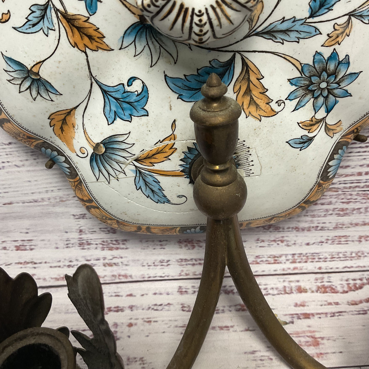 Vintage Wall Hanging Porcelain Candle Sconce