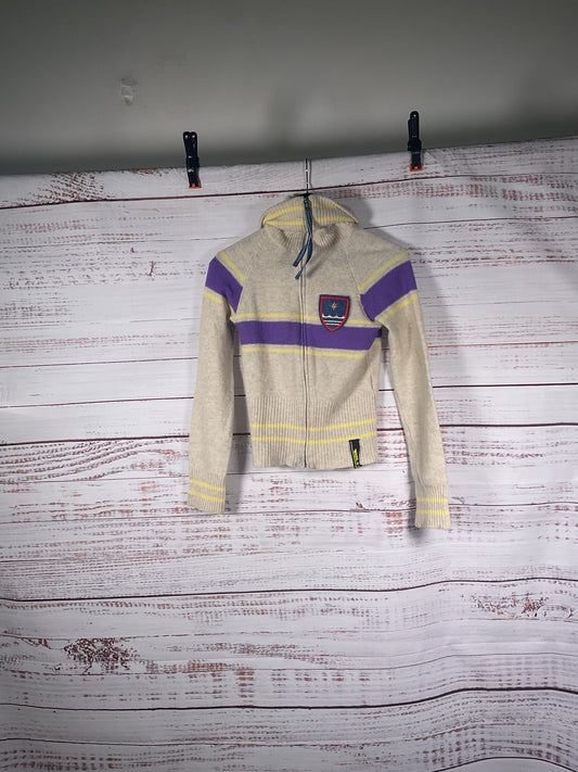 Diesel Beige Zip Up Turtleneck Sweater - Size S
