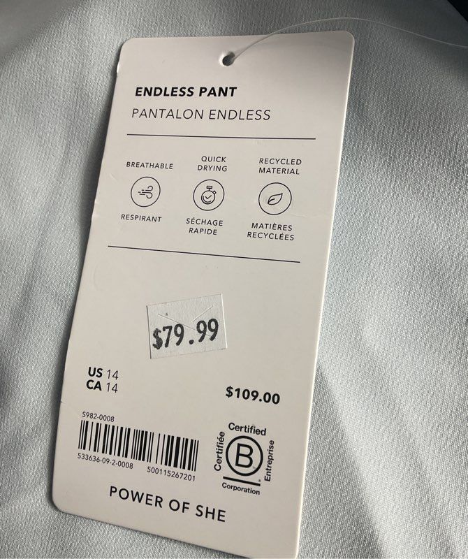 Athleta Endless Pant Snowfall Blue 14