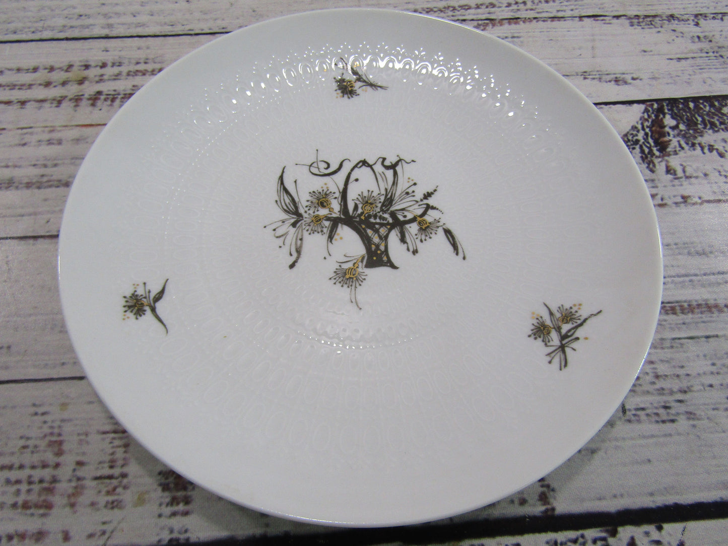 Rosenthal Basquette by Bjorn Wiinblad White Porcelain Salad Plate Set of 6