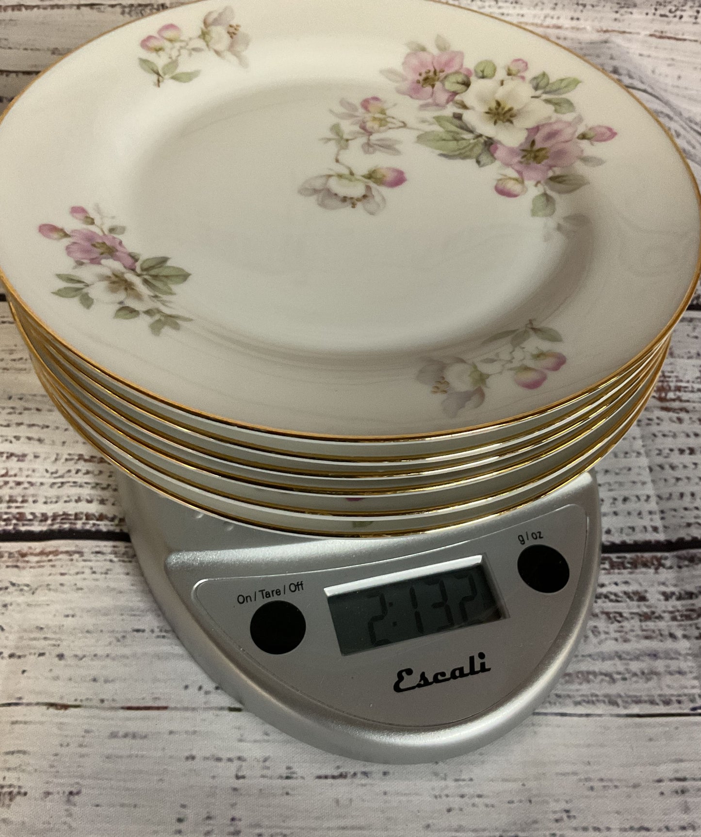 Tirschenreuth Bavaria Germany White Porcelain 6 Salad Plates 7.5"