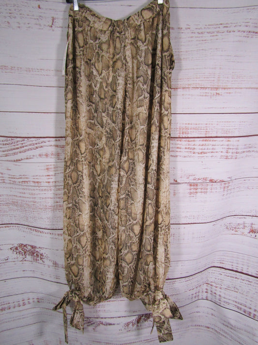 Bardot Alira Women's Brown Snake Print Balloon Pants Size 4