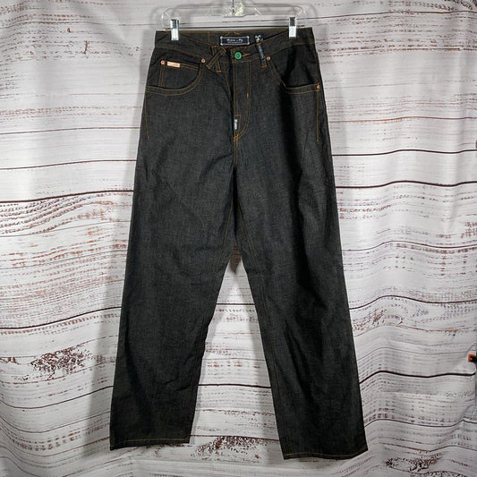 LRG Dark Gray Lion Embroidered Y2K Skater Jeans - Size 32/33