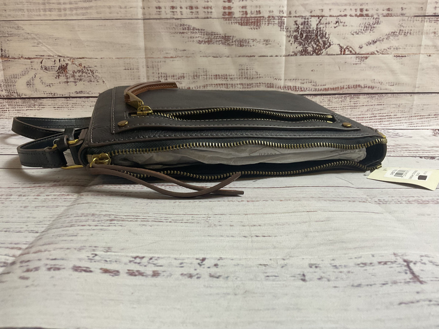 Fossil Farrah Black Crossbody NWT