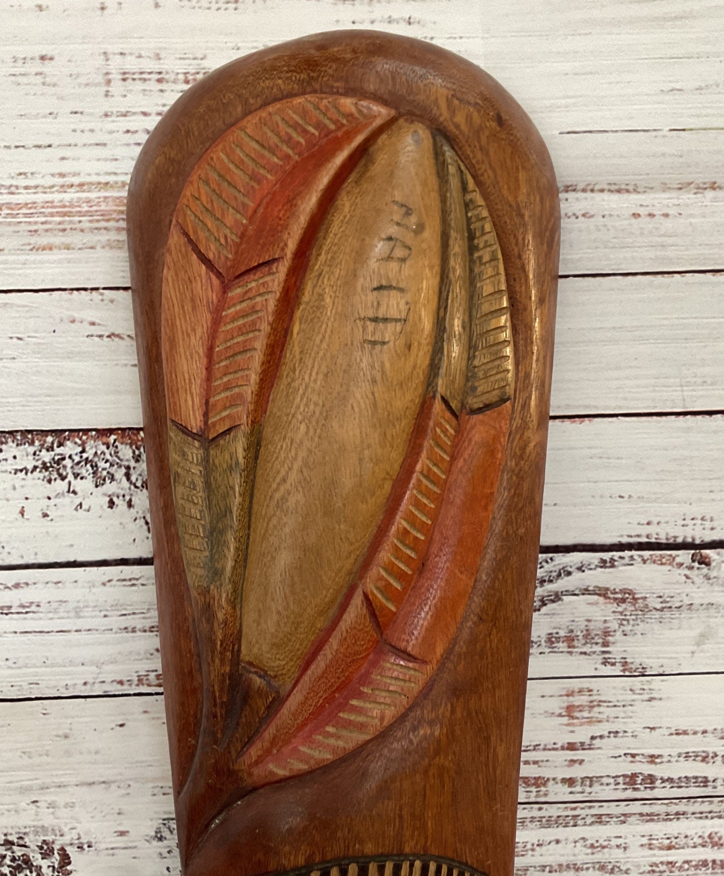 Vintage Handcrafted Wood Haitian Tribal Mask