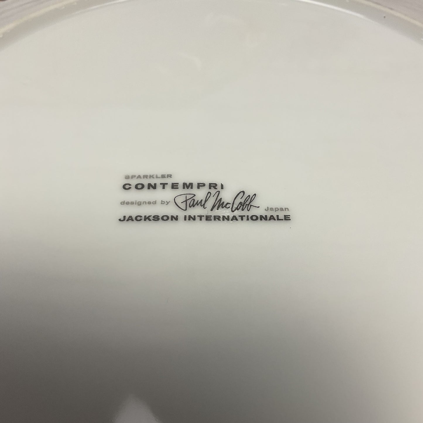 Contempri Paul Mccobb Yellow Orange White Ceramic Starburst Dinner Dessert Plate