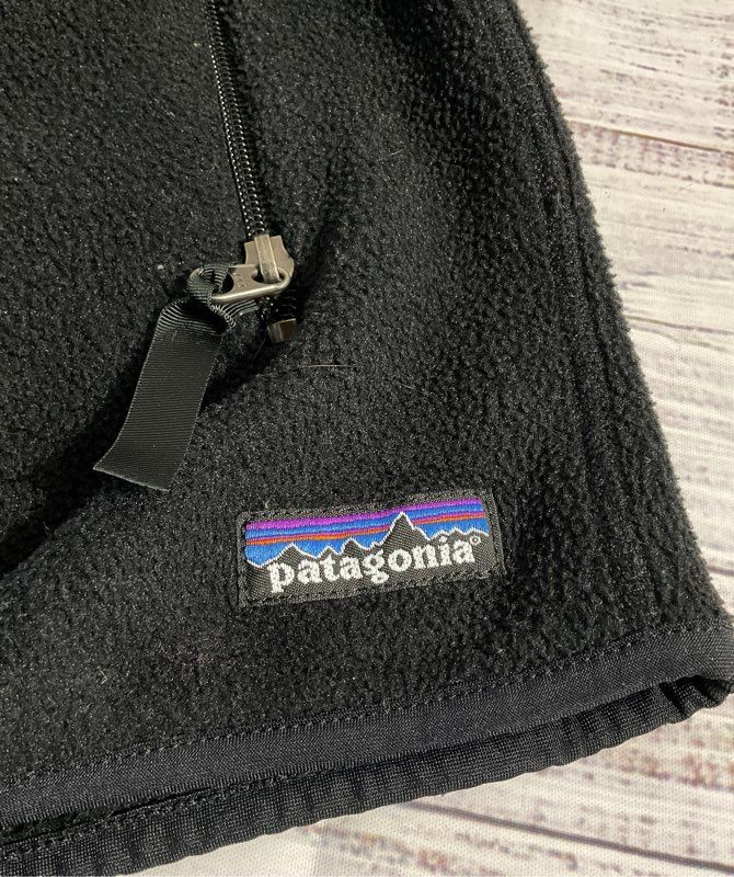 Vintage Patagonia Vest Jacket Men's Small Black Fleece Synchilla Sweater