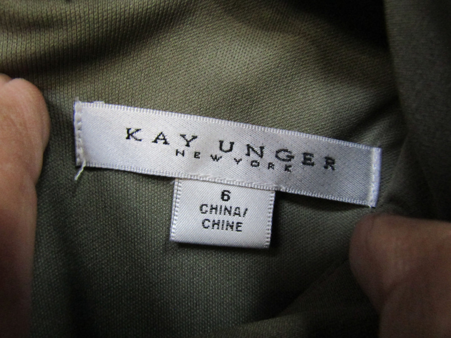 Kay Unger Gabriela Women's Olive Sleeveless Jumpsuit Size 6 5648558