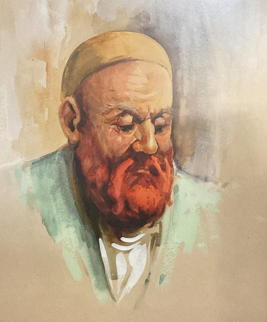 Portrait of Man with Red Beard Print Framed Art