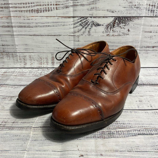 Allen Edmonds Chestnut Brown Leather Brogue Oxford Dress Shoes Men's 8.5 D