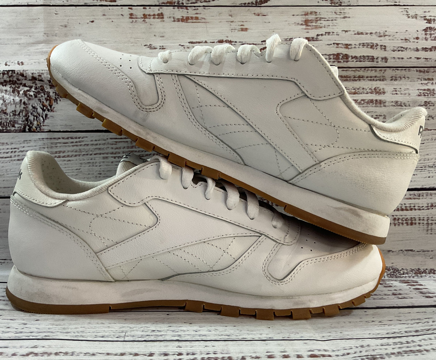 Reebok Men's Classic White Leather Low Top Sneakers Size 7