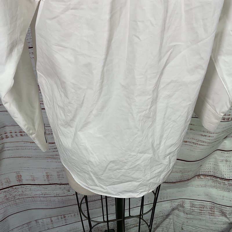 Favorite Daughter White Embroidered Logo Cuff Button Up Dress Shirt Blouse XS