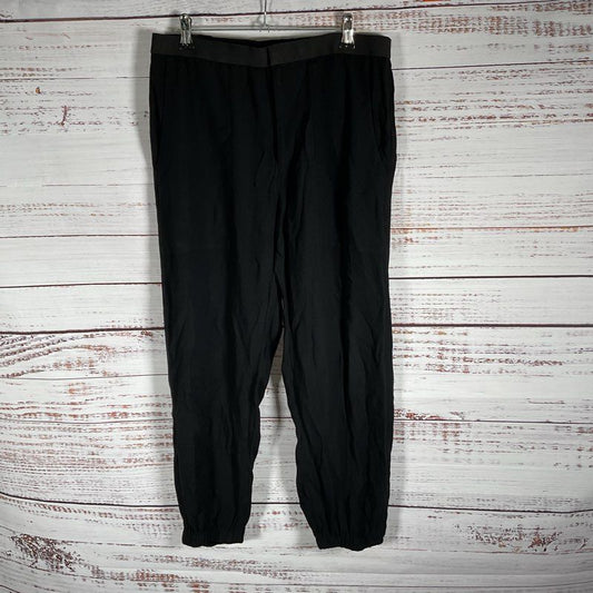 Helmut Lang Flash Black Silk Blend Drape Pants Pants - Size M MSRP $265