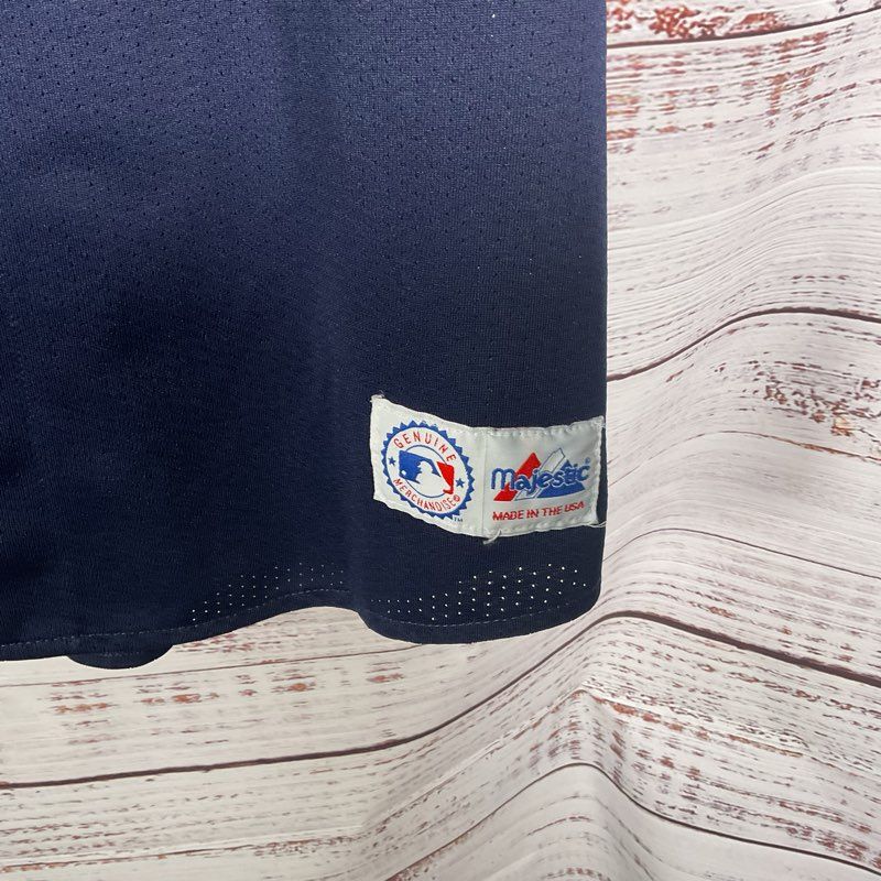 Majestic Vintage Navy Yankees Fielder #45 Button Down Baseball Jersey - Size XXL