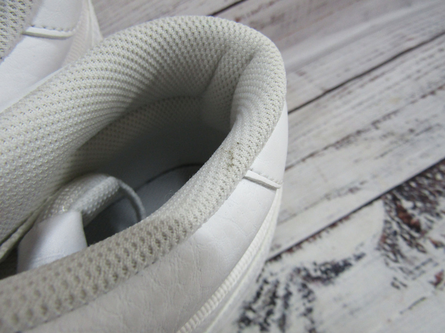 Nike Court Vision Men's White Leather Mid-Top Sneakers Size 8 CD5466-100