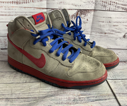 Nike Dunk High Pro Sb Sneakers Medium Grey Varsity Red 10.5