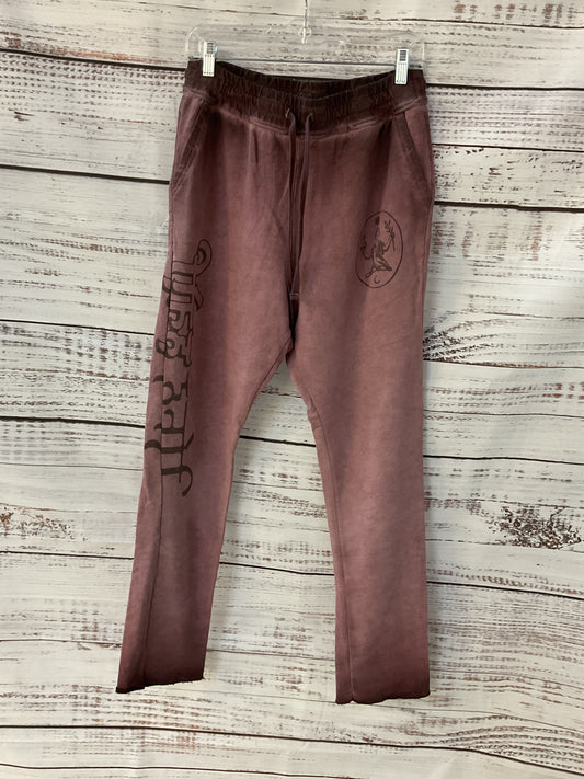 John Elliot Light Raspberry Purple Distressed Coated Sweat Pants - Size 2