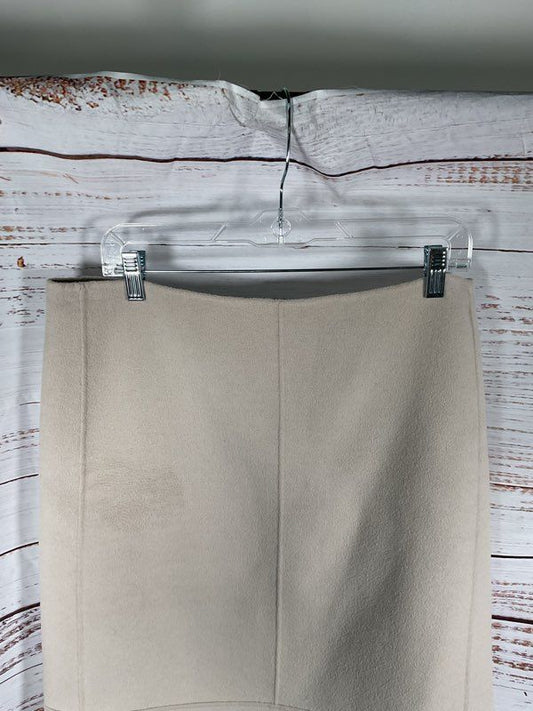Max Mara Women's Virgin Wool Blend Beige Skirt - Size 12