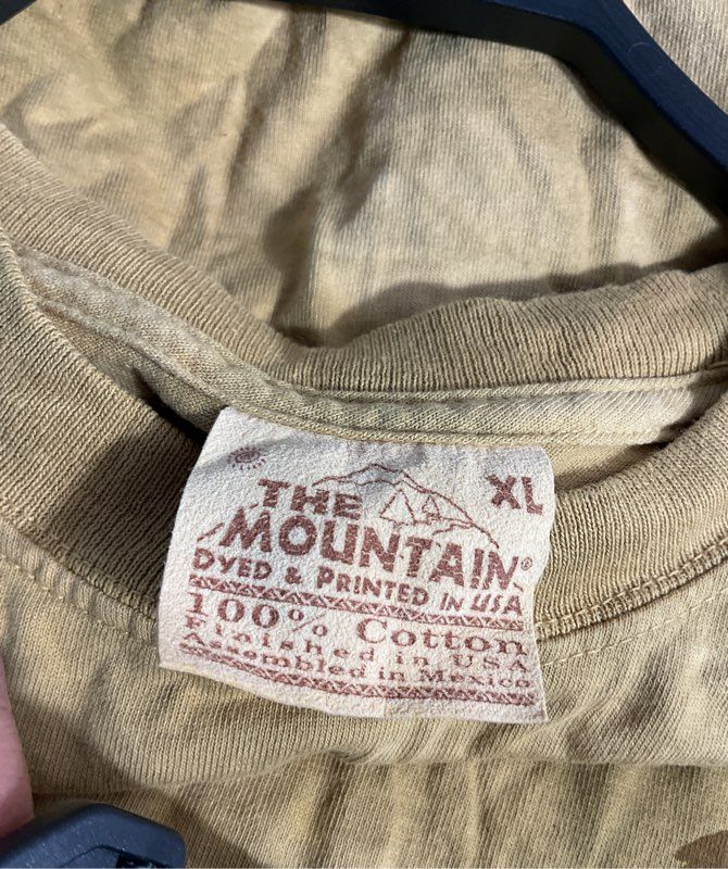 Vintage The Mountain Native American Cave Art Tie Dye Graphic T-Shirt 1997 XL