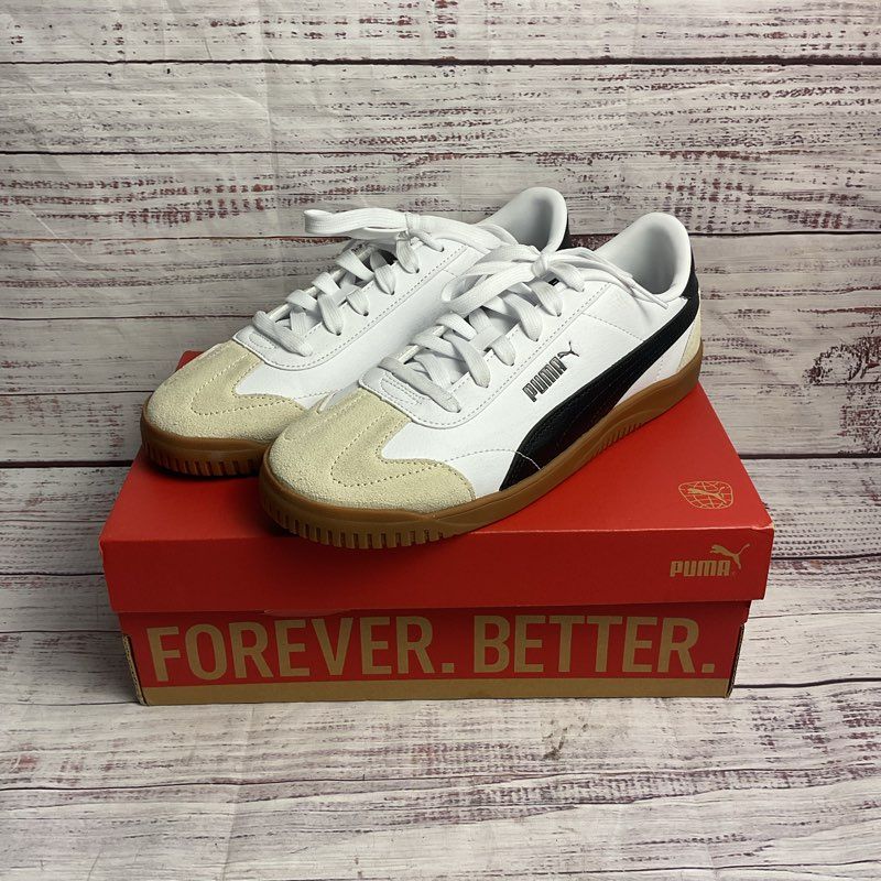 Puma Club 5v5 SD White & Black Athletic Tennis Shoe Men's Size 8