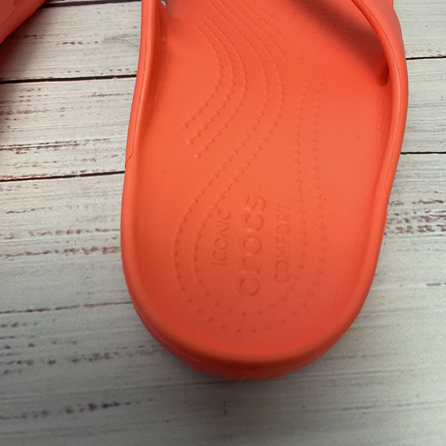 Crocs Iconic Comfort Kadee II Salmon Pink Flip Flop Sandal Women 10 New W/ Tag