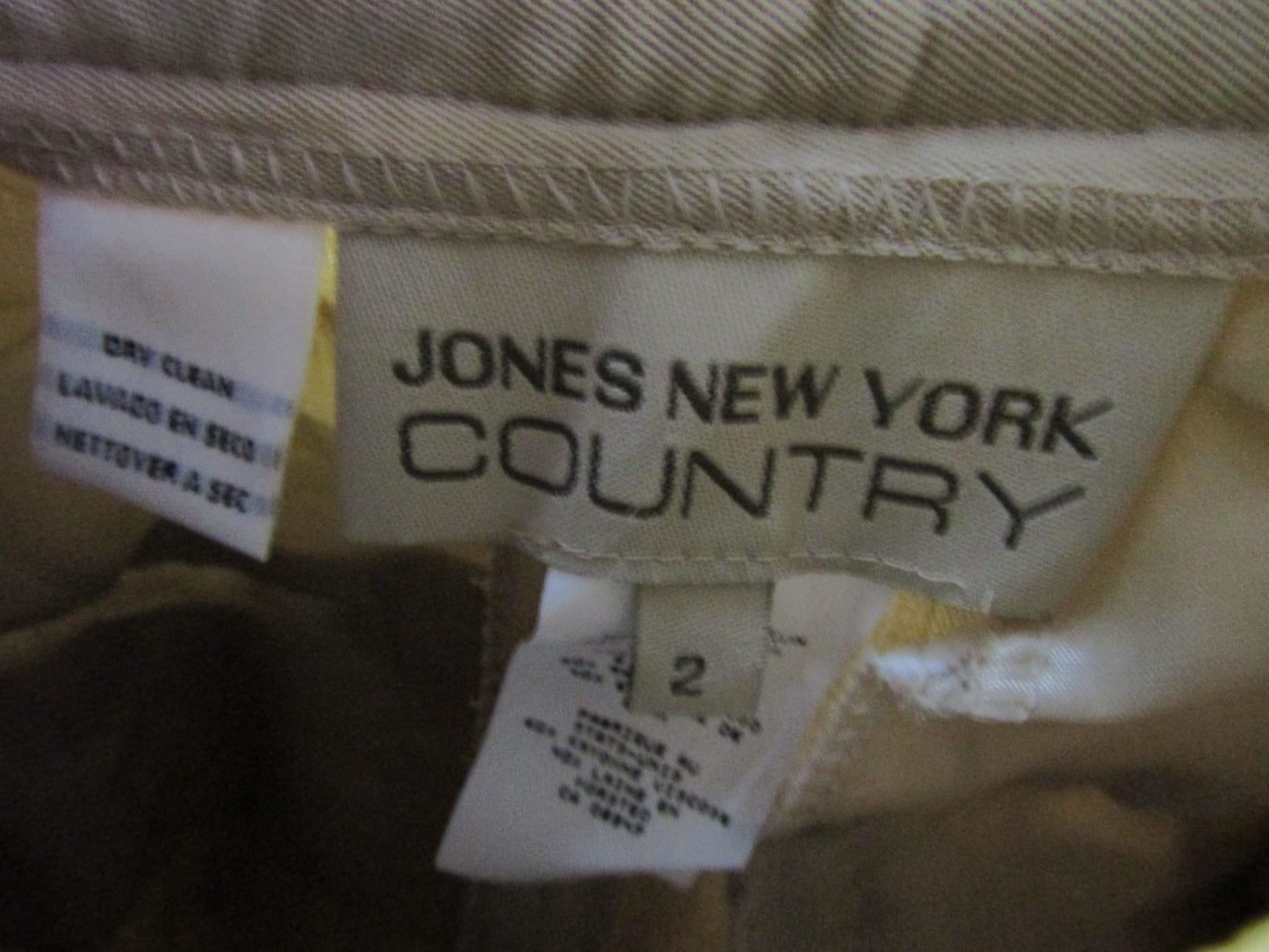 Jones New York Country Women's Khaki Wool Blend Trouser Pants Size 2