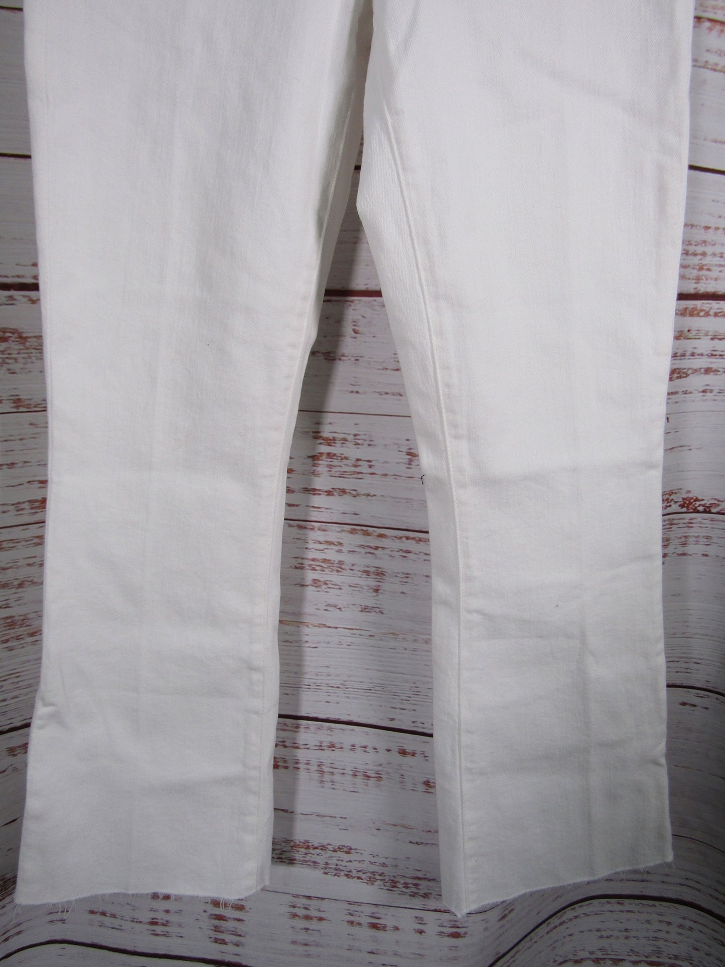 L'Agence Kendra Women's White High Rise Cropped Flare Jeans Size 24
