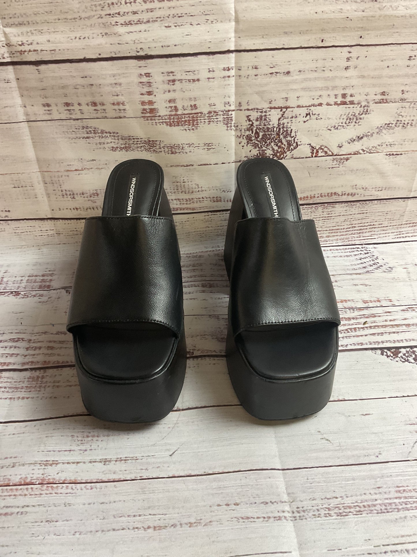 Windsorsmith Black Pump Sandal Heel Women 6